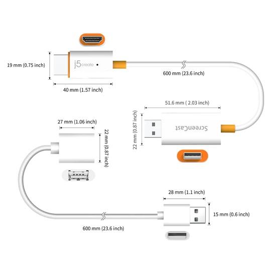 Адаптер j5create JVAW56, HDMI, 2.4 GHz, 5 GHz, full HD