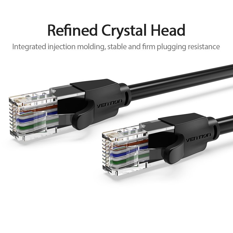 Câble LAN UTP Cat.6 Patch Cable Vention - 2M Noir - IBEBH
