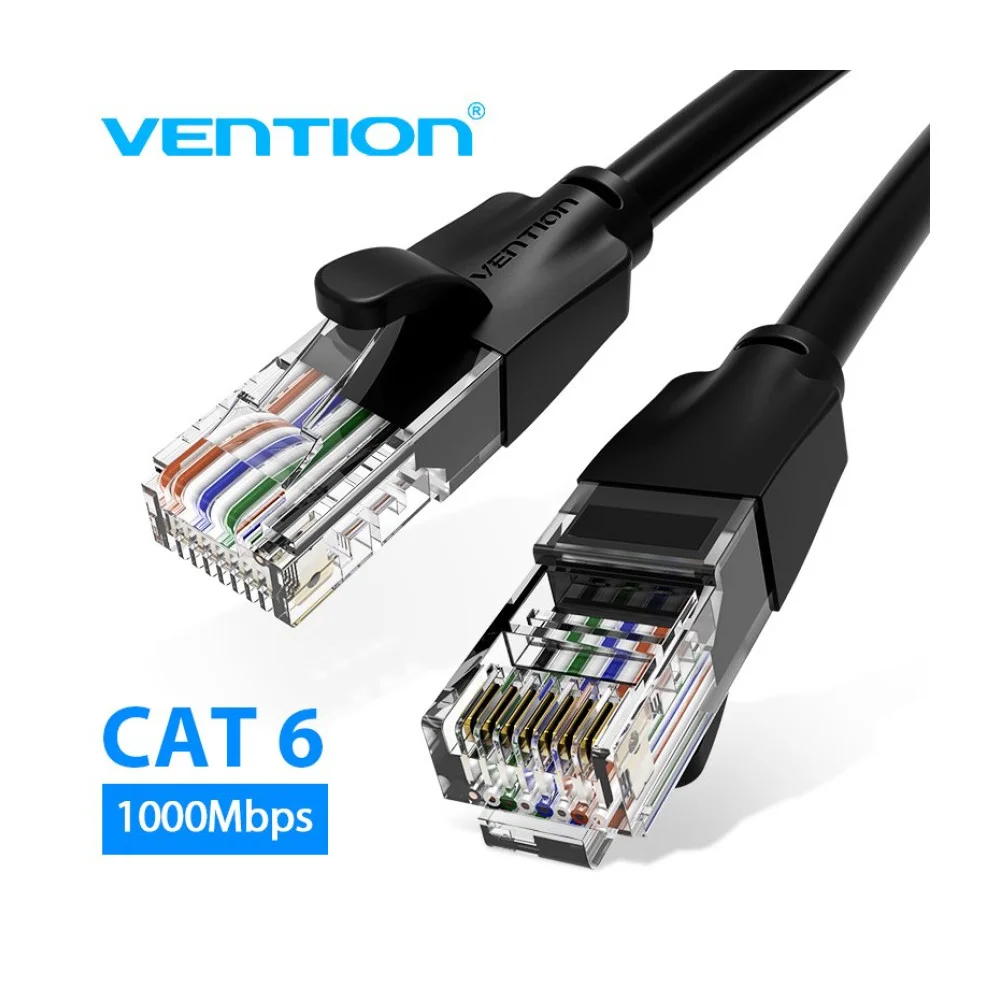 Vention Кабель LAN UTP Cat.6 Patch Cable - 1.5M Black - IBEBG