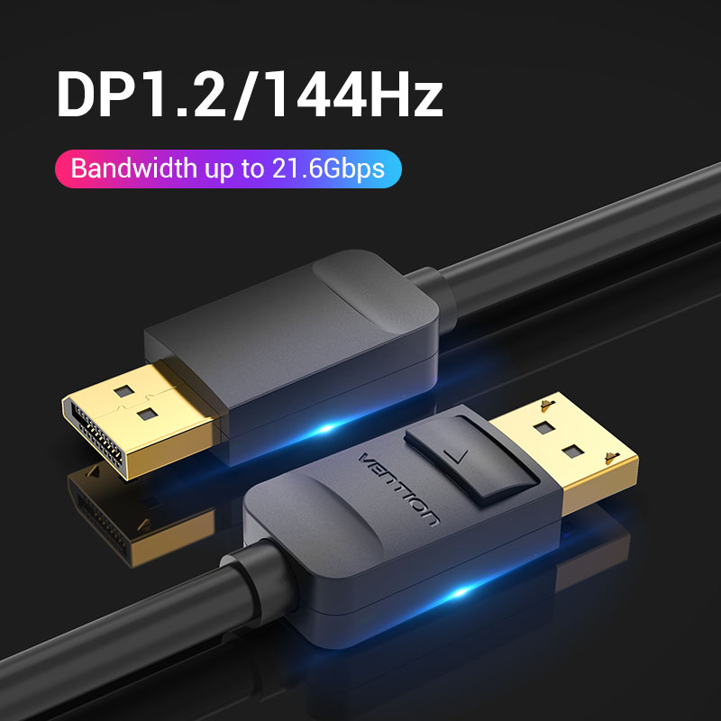 Vention Кабел Cable - Display Port v1.2 DP M / M Black 4K 5M - HACBJ