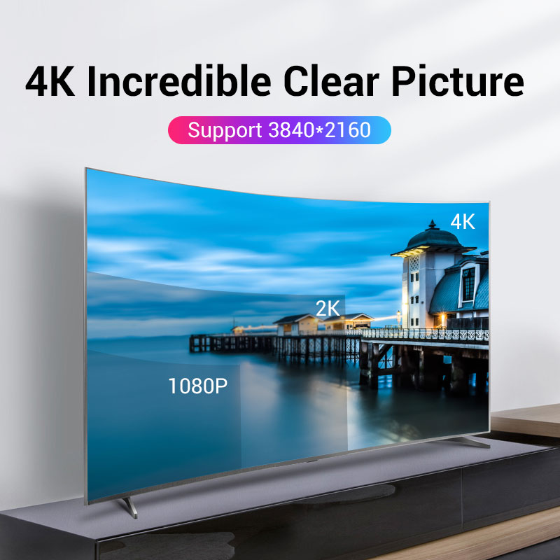 Vention Кабел Cable - Display Port v1.2 DP M / M Black 4K 5M - HACBJ
