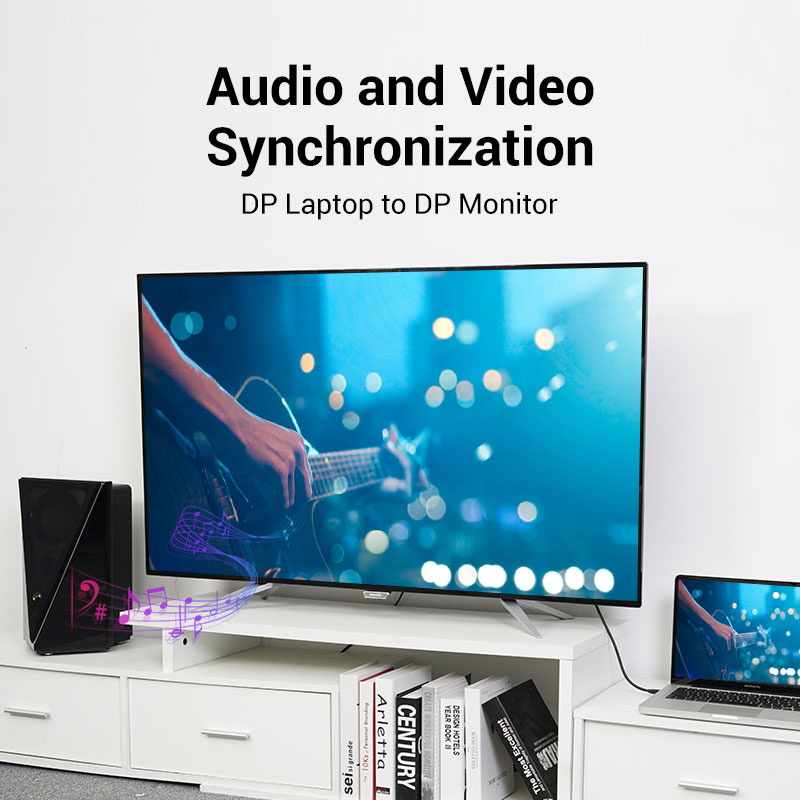 Vention Кабель Cable - Display Port v1.2 DP M / M Black 4K 1.5M - HACBG