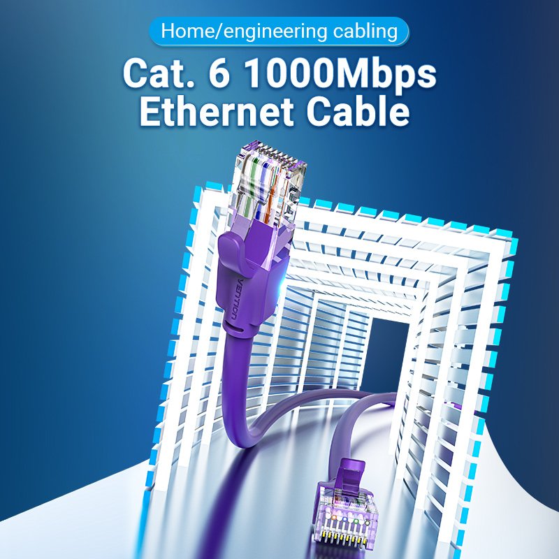 Vention Câble LAN UTP Cat.6 Câble de Patch - 2M Violet - IBEVH