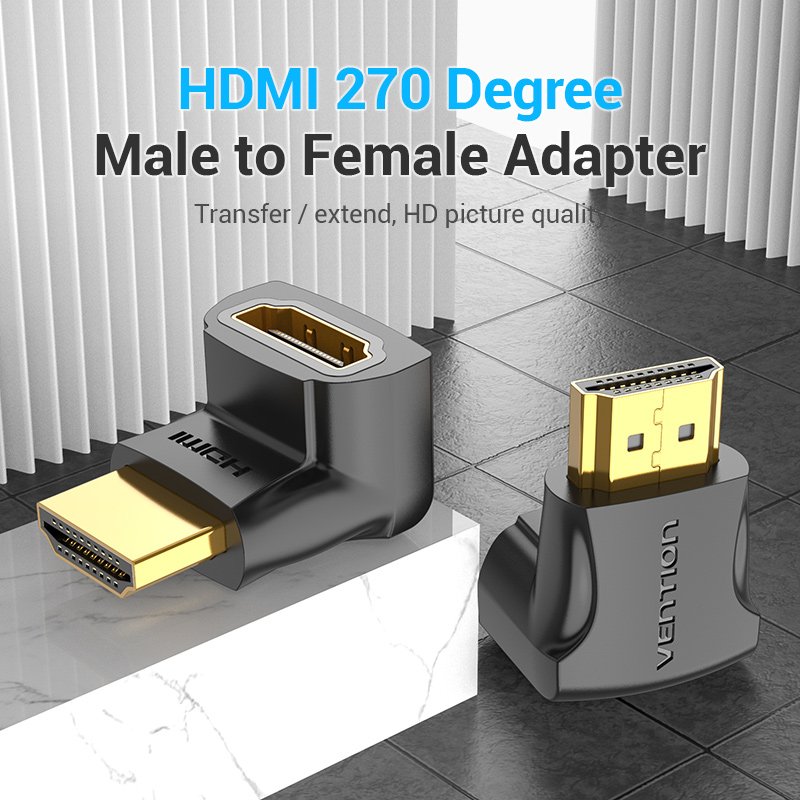 Vention Адаптер Adapter HDMI Right Angle 270 Degree M/F - AINB0