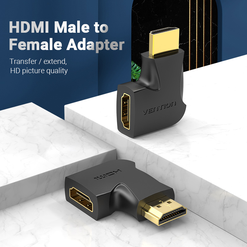 Vention Αντάπτορας Adapter HDMI Κάθετος Flat 90 Μοιρών M/F - AIPB0