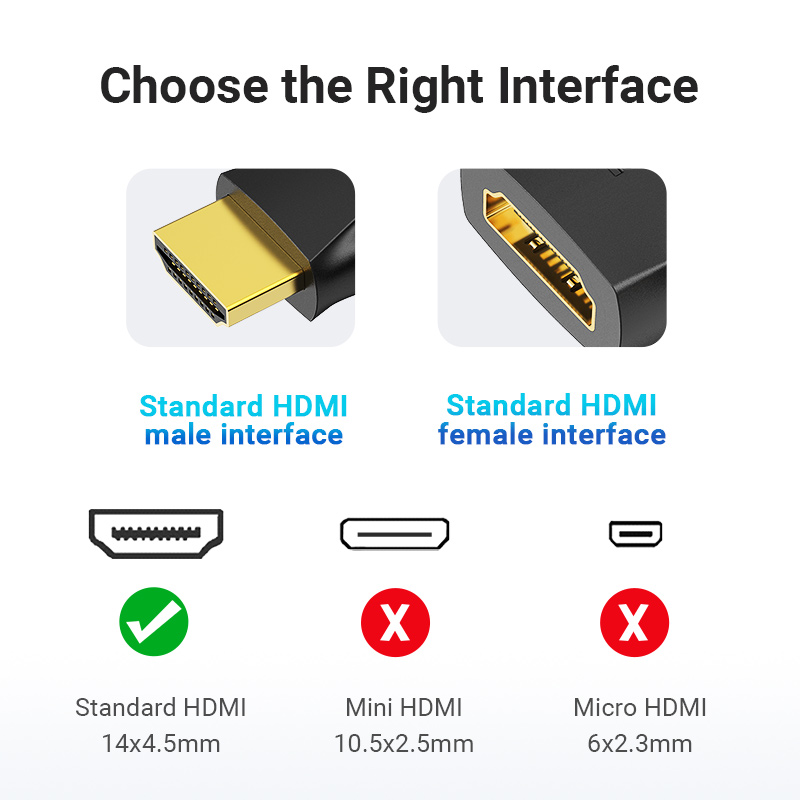 Vention Αντάπτορας Adapter HDMI Κάθετος Flat 90 Μοιρών M/F - AIPB0