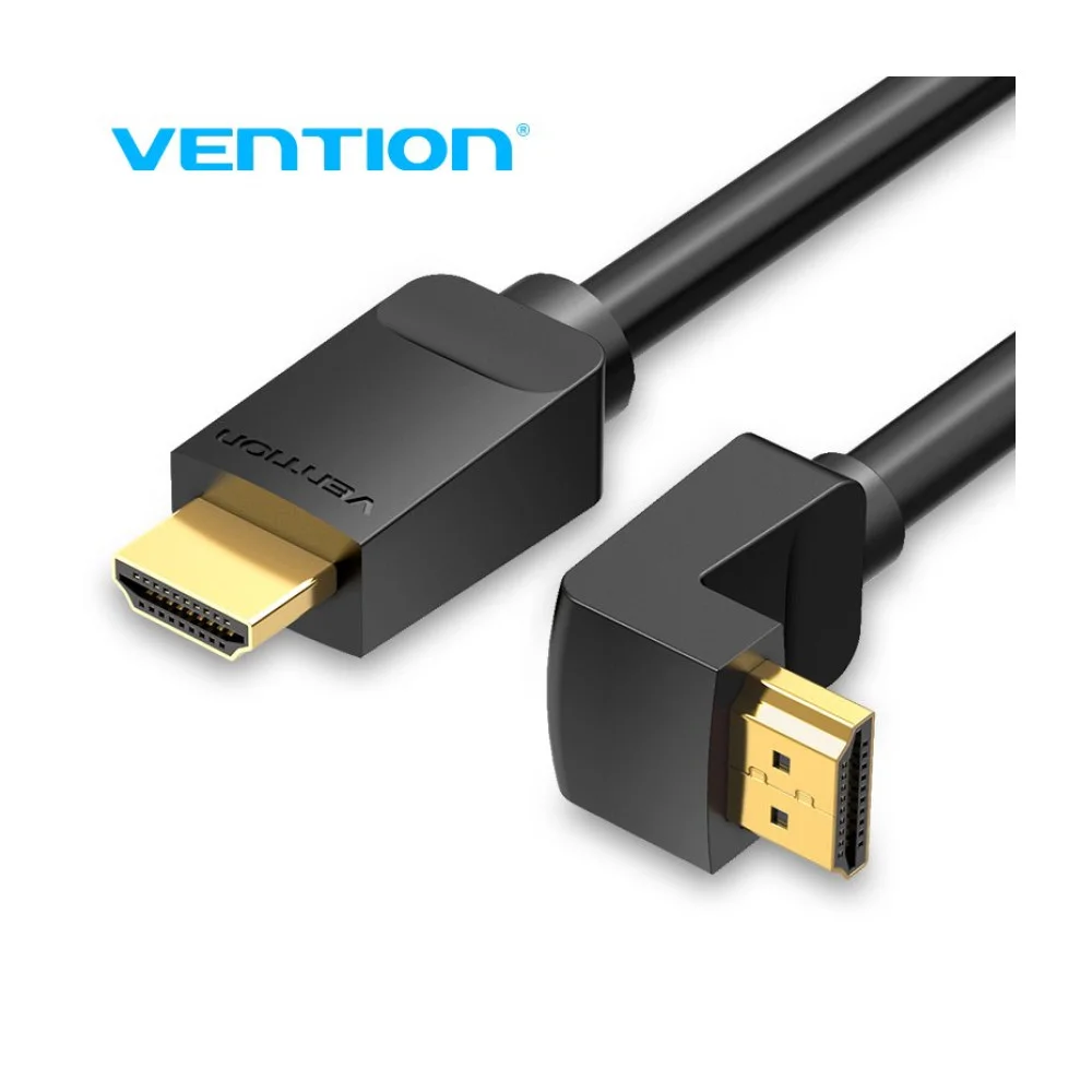 Vention Cavo HDMI Right Angle 270 Degree v2.0 M / M 4K/60Hz Oro - 1.5M Nero - AAQBG