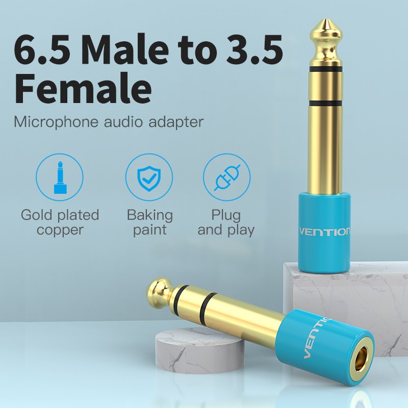 Vention адаптер Adapter Audio 6.5mm M / 3.5mm F - Blue - VAB-S01-L
