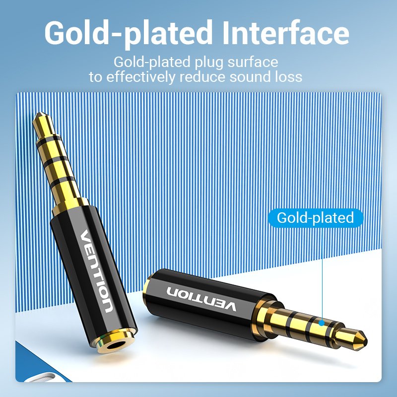 Vention adaptateur Adaptateur Audio 3.5mm M / 2.5mm F Noir Métal - BFBB0
