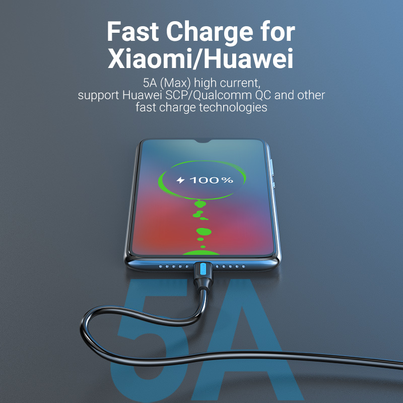 Vention Кабель USB 3.1 Type-C / USB 2.0 AM - 0.5M Черный 5A Быстрая зарядка - CORBD