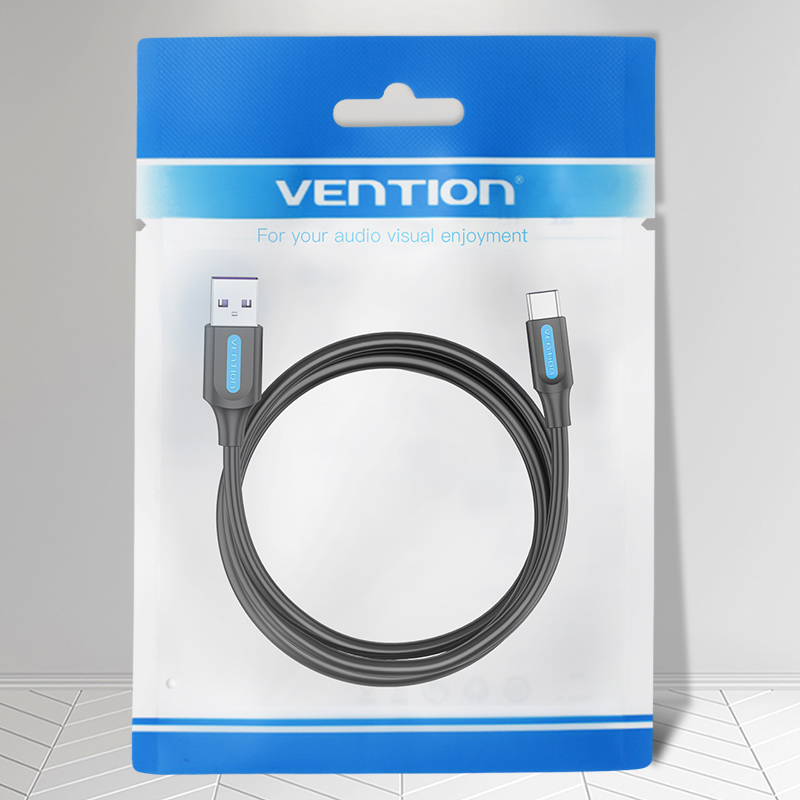 Vention Кабель USB 3.1 Type-C / USB 2.0 AM - 0.5M Черный 5A Быстрая зарядка - CORBD