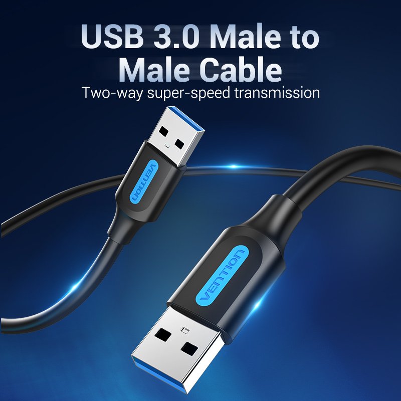 Vention Câble USB 3.0 AM / AM - 1.5M Noir - CONBG
