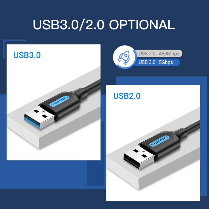 Vention Câble USB 3.0 AM / AM - 1.5M Noir - CONBG