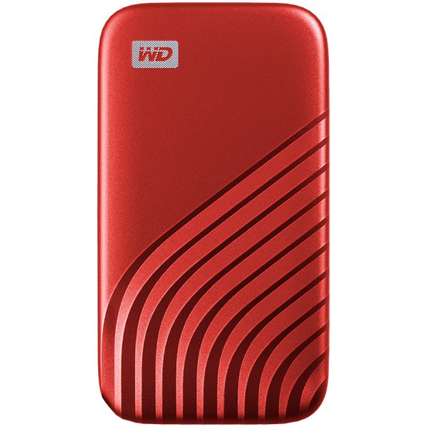 Външен диск SSD WD 500GB My Passport Portable USB 3.2 Gen 2 Red