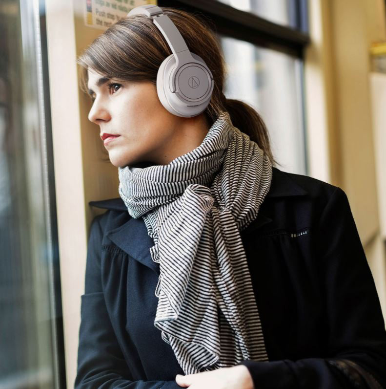 Слушалки Audio-Technica ATH-SR50BT - сиви