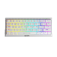 Геймъркса клавиатура Marvo KG962WH  60% White  - BLUE Switches