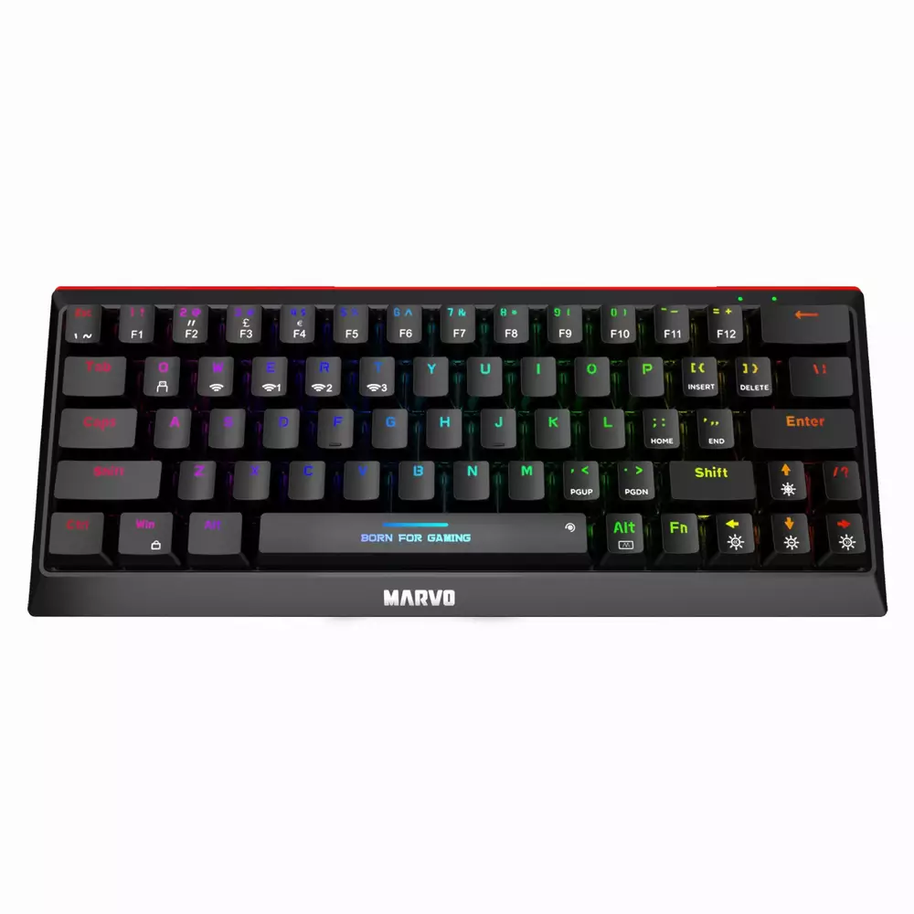 Безжична механична клавиатура Marvo KG962W - Bluetooth 5.0, 63 keys