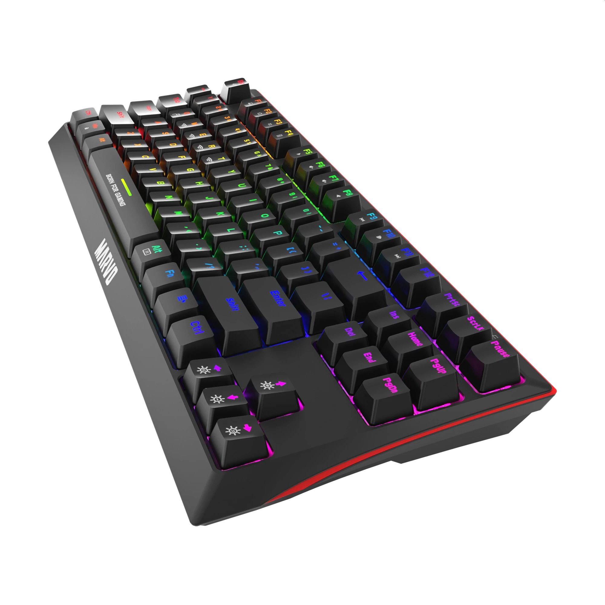 Безжична механична геймърска клавиатура Marvo KG953W - Bluetooth 5.0, Blue switches, 87 keys TKL
