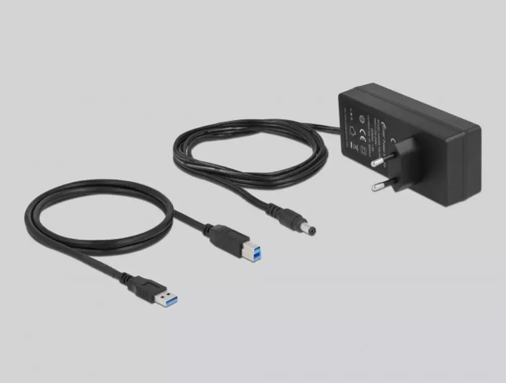 USB хъб Delock 10 x USB-A, 1 x USB-B, 5 Gbps, Превключвател, LED индикатор, Сив