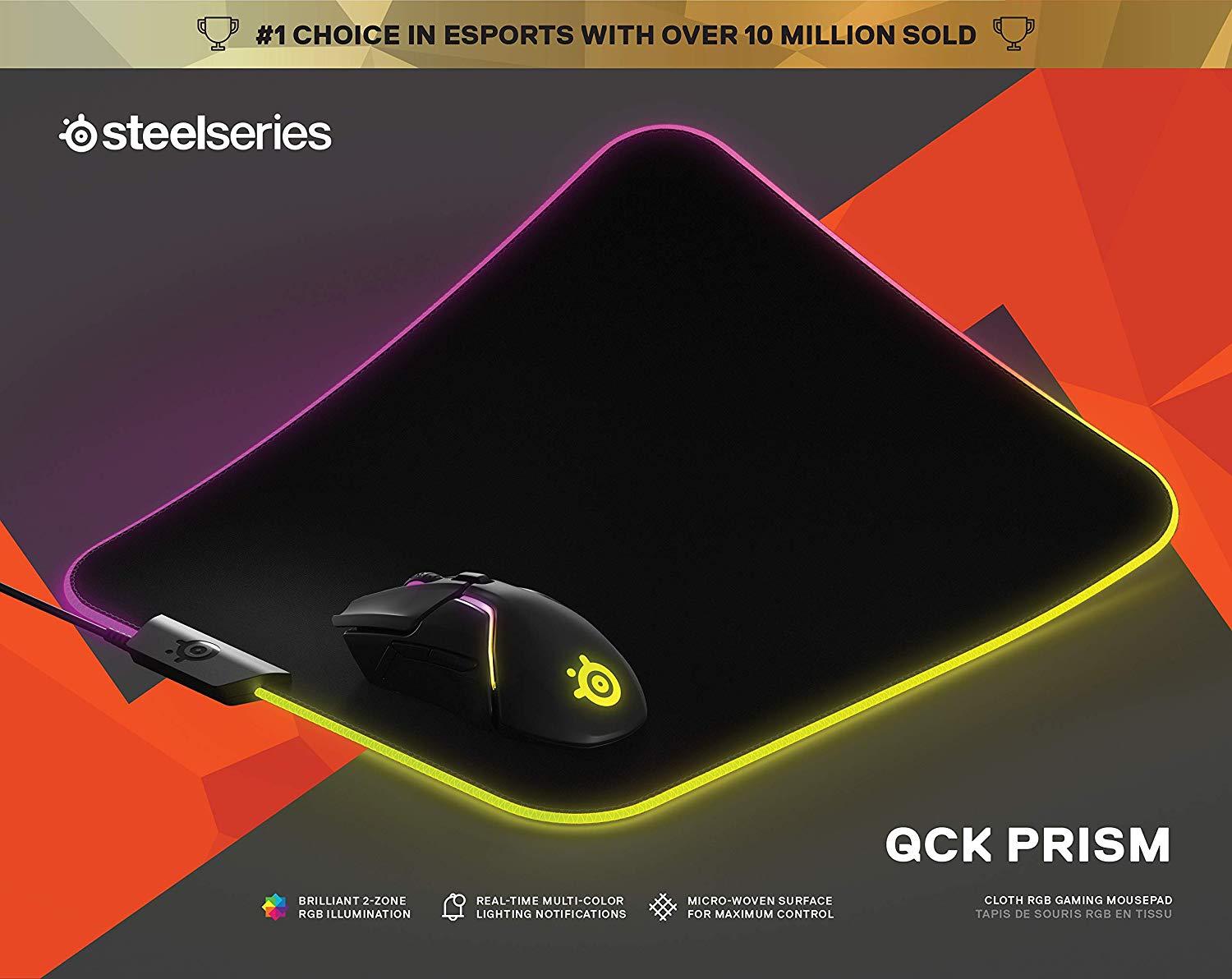 Геймърски пад SteelSeries QcK Prism Cloth - Medium RGB Black