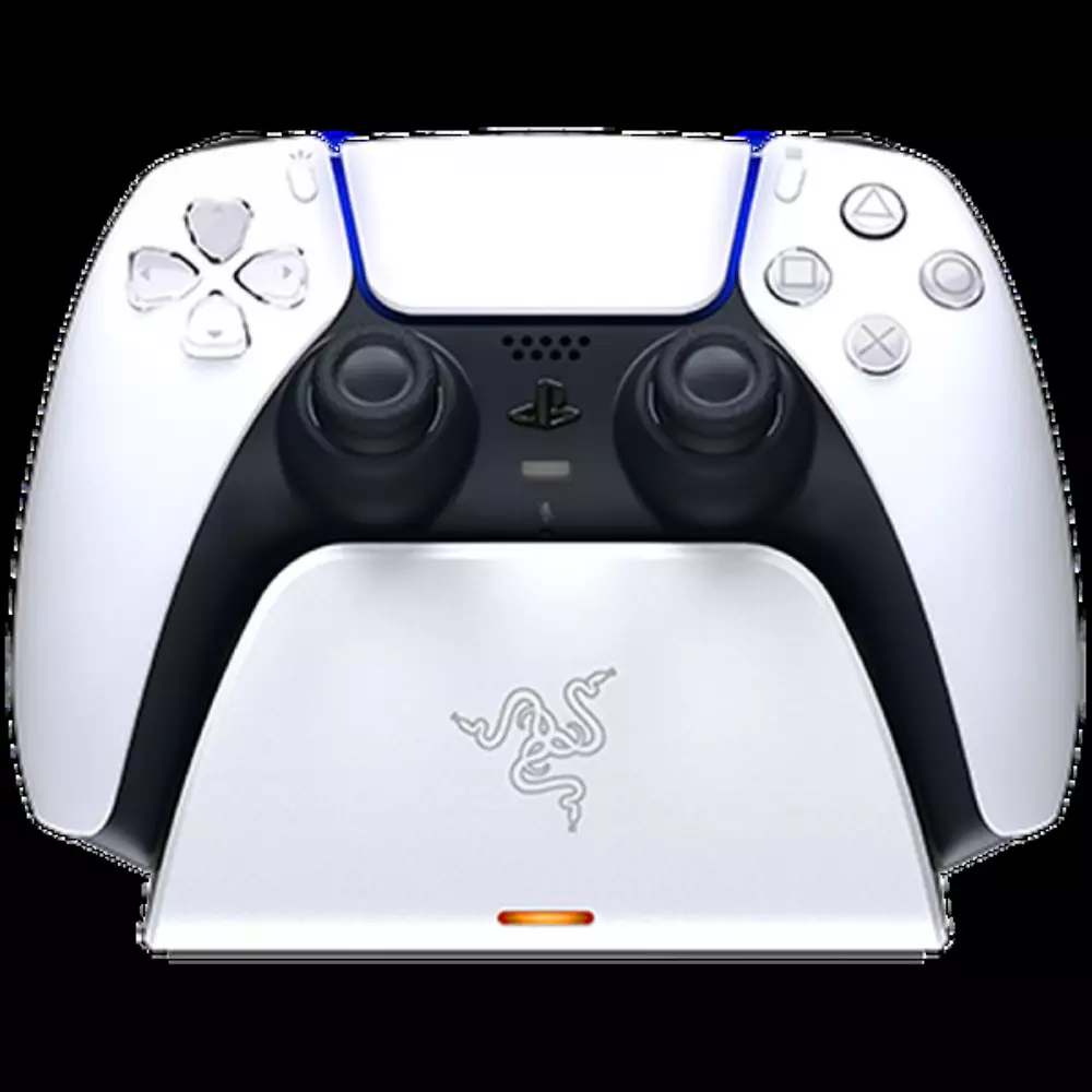 Стойка за зареждане Razer Quick Charging Stand for PS5 White - RC21-01900100-R3M1