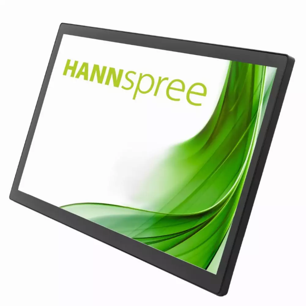 Тъч монитор HANNSPREE HT221PPB, TFT, 21.5 inch, Wide, Full HD, D-Sub, USB-C, HDMI, DP, 10 Point Touch, Черен