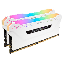 Памет Corsair Vengeance PRO RGB White 16GB (2x8GB) DDR4 3200MHz CL16 - CMW16GX4M2C3200C16W