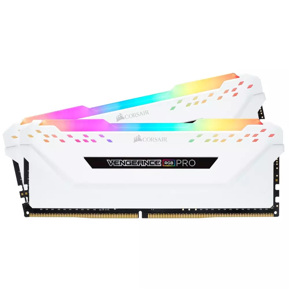 Памет Corsair Vengeance PRO RGB White 16GB (2x8GB) DDR4 3200MHz CL16 - CMW16GX4M2C3200C16W