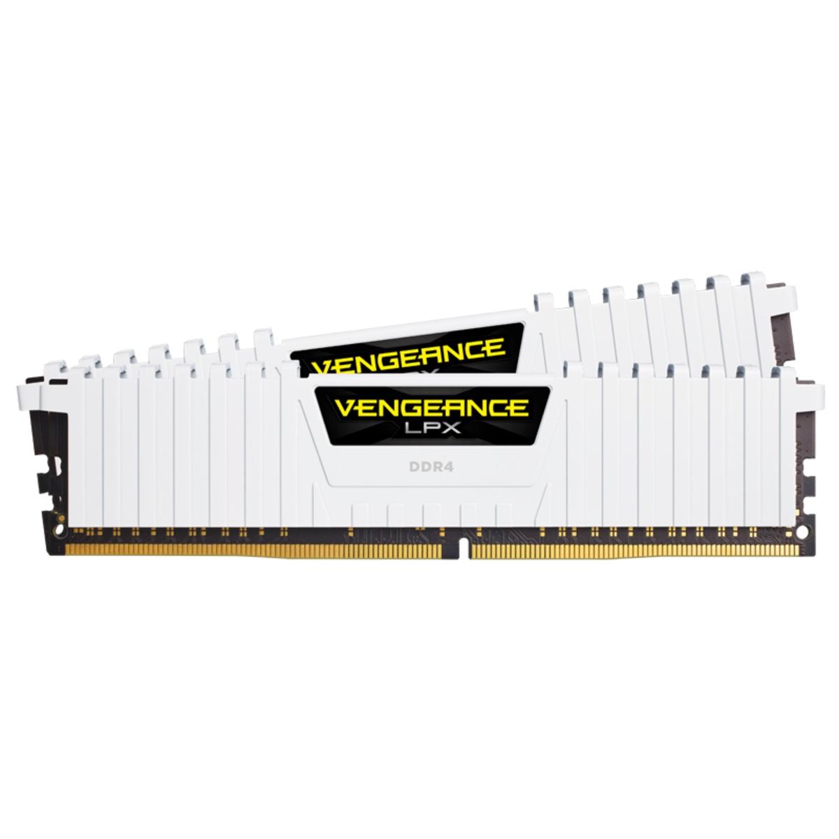 Памет Corsair Vengeance LPX White 16GB (2x8GB) DDR4 3200MHz CL16 - CMK16GX4M2B3200C16W