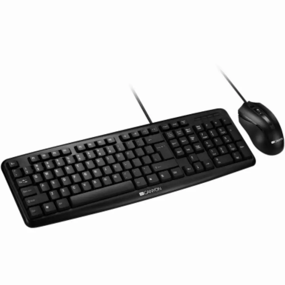 Клавиатура с мишка Canyon CNE-CSET1-BG USB Water Resistant BG layout