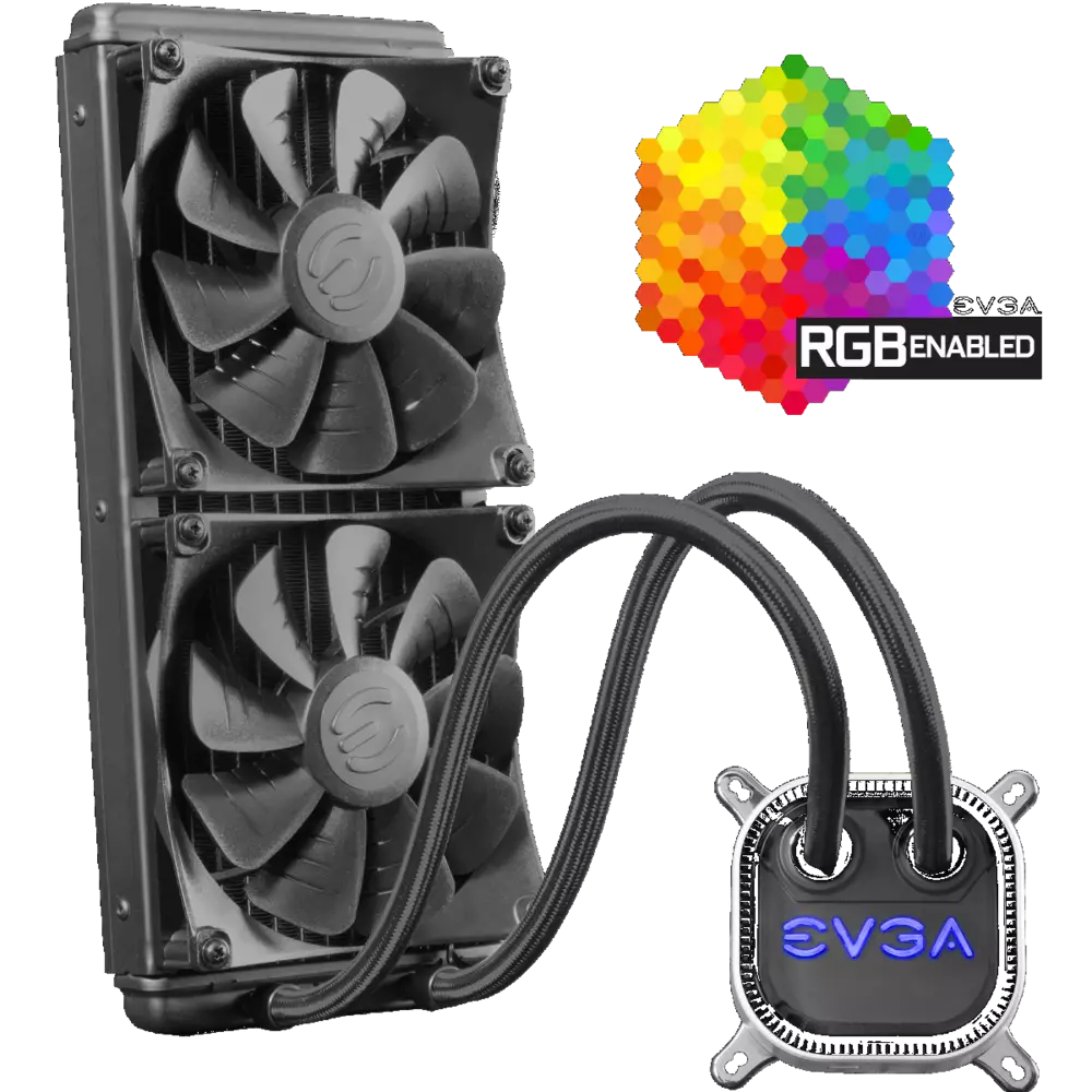 Водно охлаждане EVGA CLC 280mm All-In-One RGB LED CPU Liquid Cooler - 400-HY-CL28-V1
