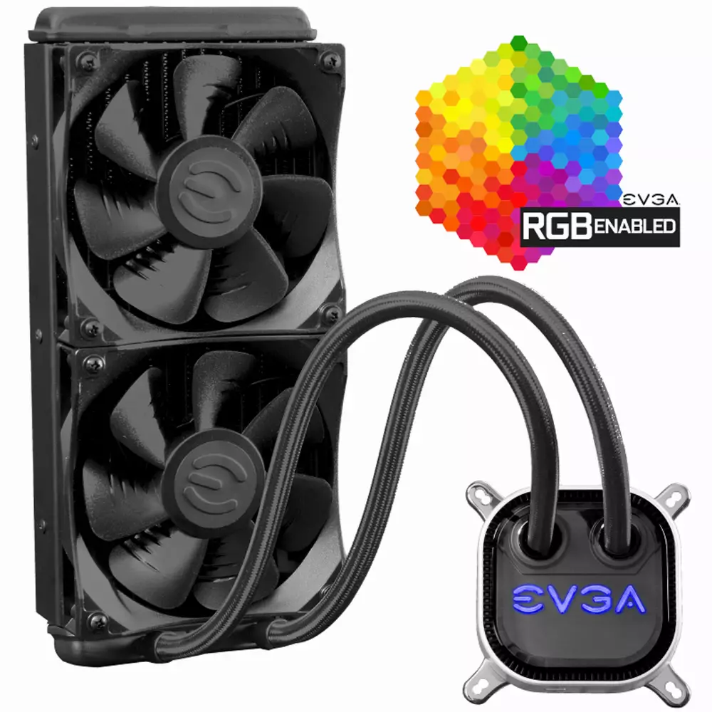 Водно охлаждане EVGA CLC 240mm All-In-One RGB LED CPU Liquid Cooler - 400-HY-CL24-V1