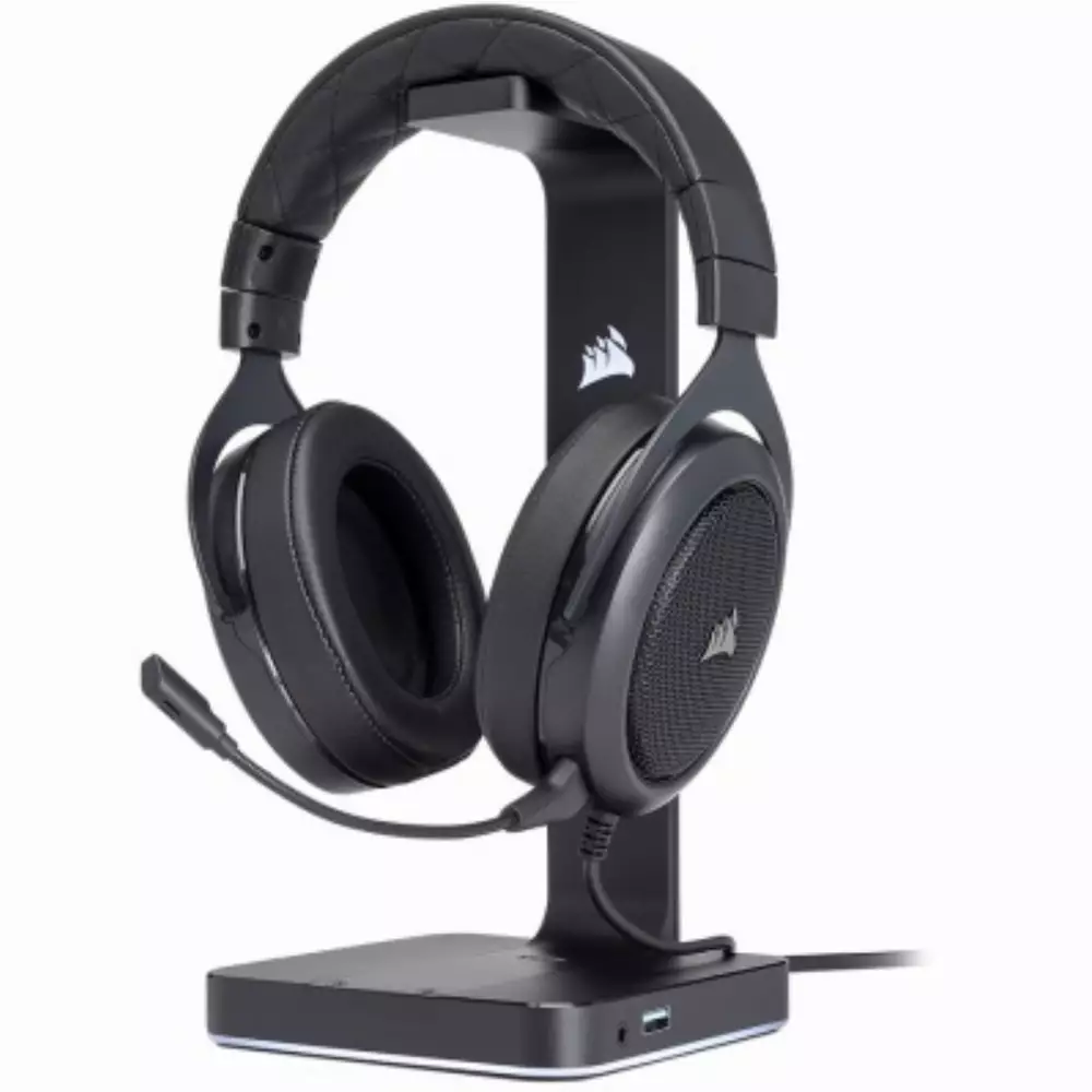 Геймърски слушалки Corsair HS60 PRO SURROUND Gaming Headset Carbon - CA-9011213-EU