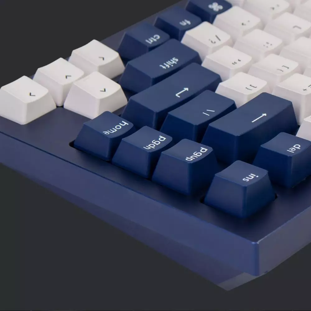 Геймърска Механична клавиатура Keychron Q1 Navy Blue QMK TKL Gateron G Pro Blue Switch RGB LED ABS