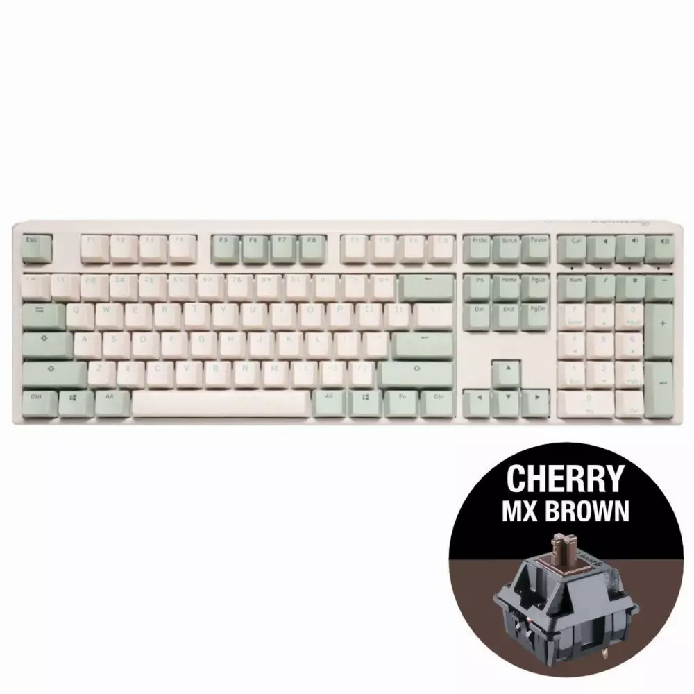 Геймърскa механична клавиатура Ducky One 3 Matcha Full-Size Cherry MX Brown