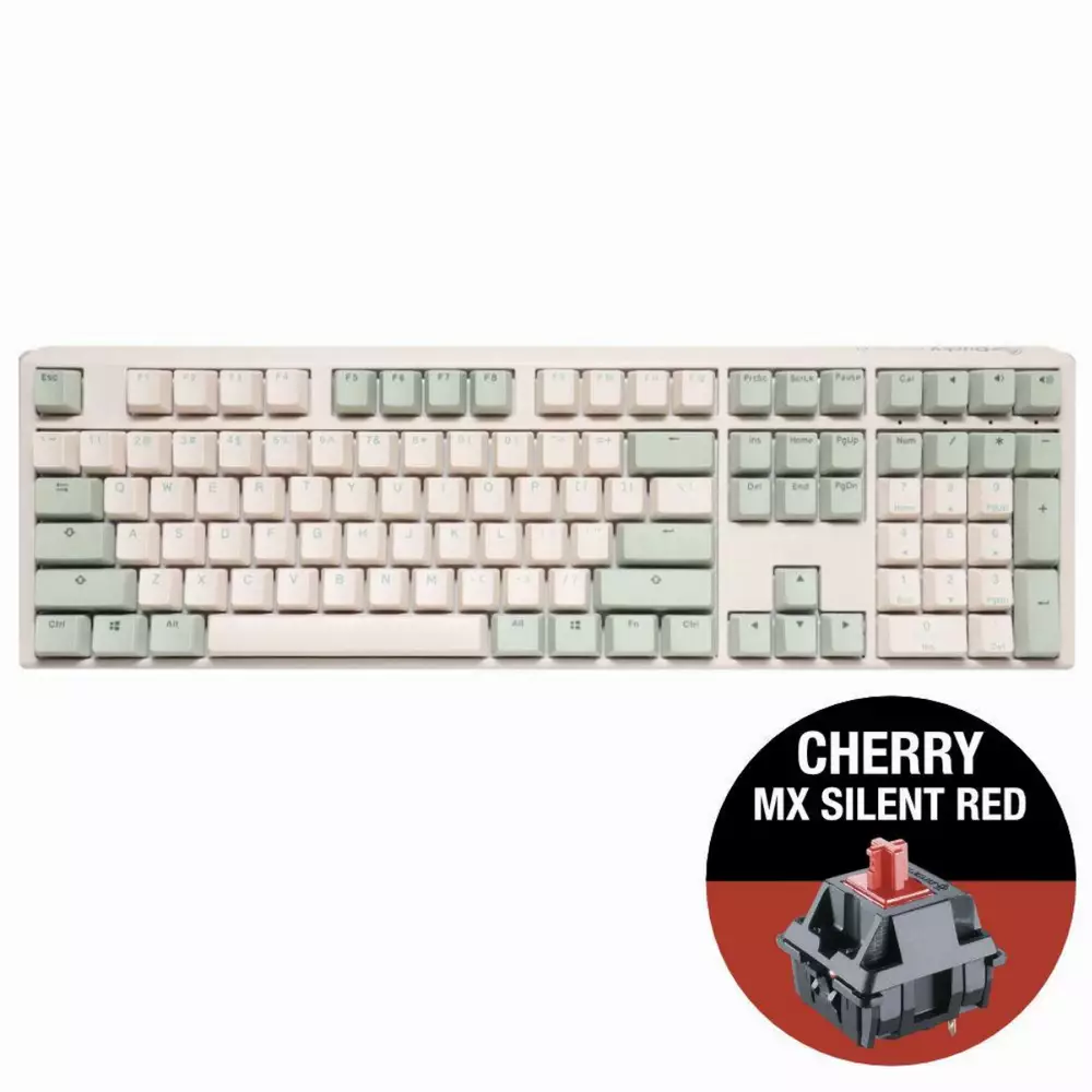 Геймърскa механична клавиатура Ducky One 3 Matcha Full-Size Cherry MX Silent Red