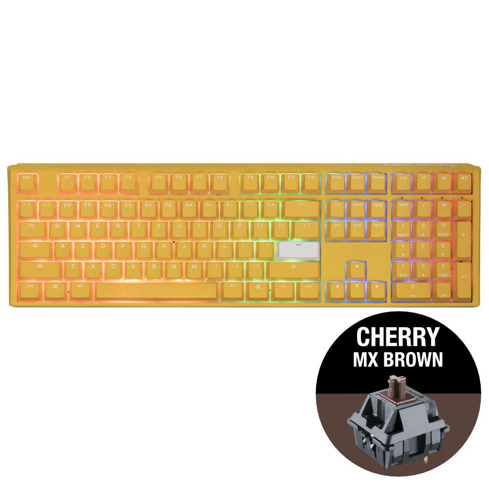 Геймърскa механична клавиатура Ducky One 3 Yellow Full-Size Cherry MX Brown