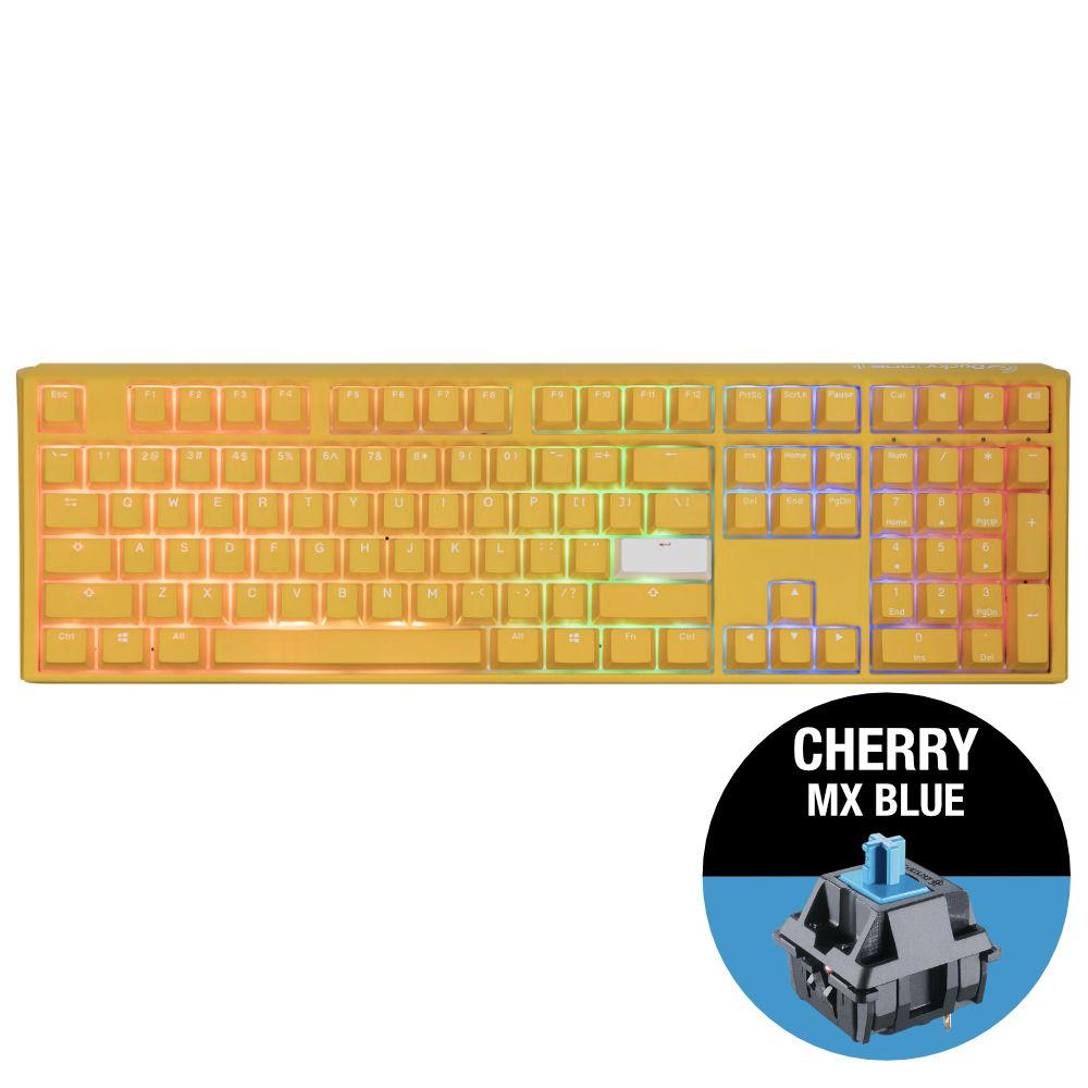 Геймърскa механична клавиатура Ducky One 3 Yellow Full-Size Cherry MX Blue