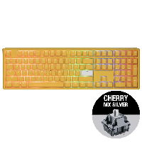 Геймърскa механична клавиатура Ducky One 3 Yellow Full-Size Cherry MX Silver