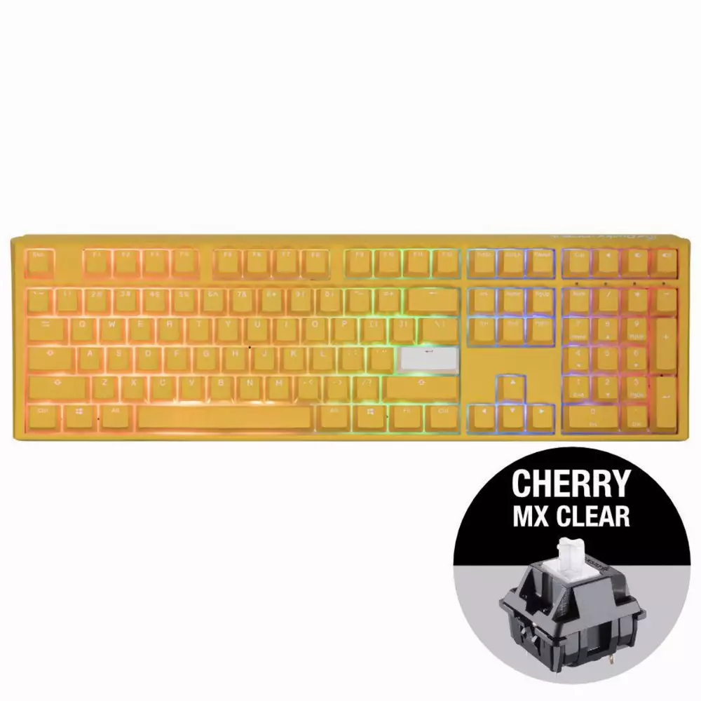 Gaming mechanische Tastatur Ducky One 3 Yellow Full-Size Cherry MX Clear