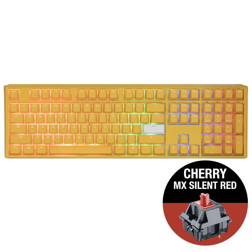 Геймърскa механична клавиатура Ducky One 3 Yellow Full-Size Cherry MX Silent Red