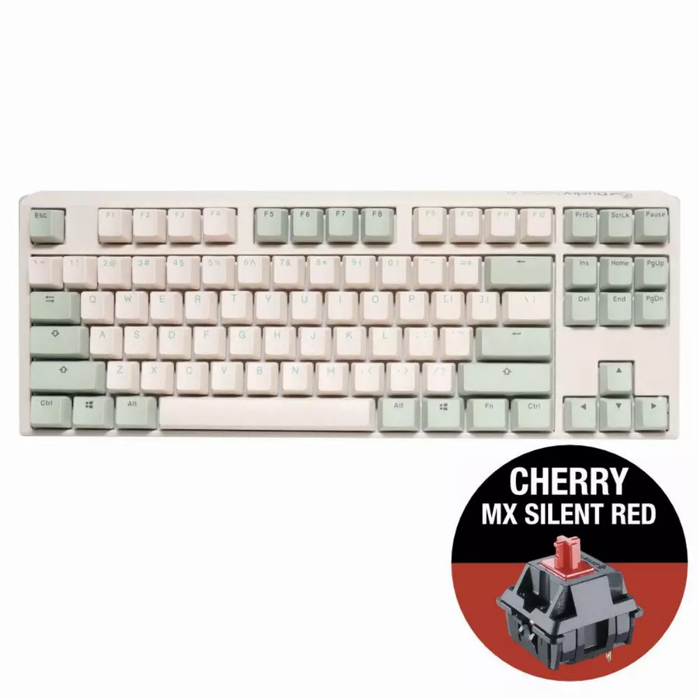 Геймърскa механична клавиатура Ducky One 3 Matcha TKL Cherry MX Silent Red