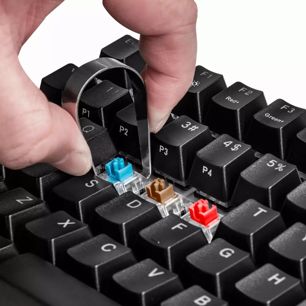 Геймърска Механична Клавиатура Cooler Master CK351, Brown Switches, US Layout, Hot Swappable, RGB