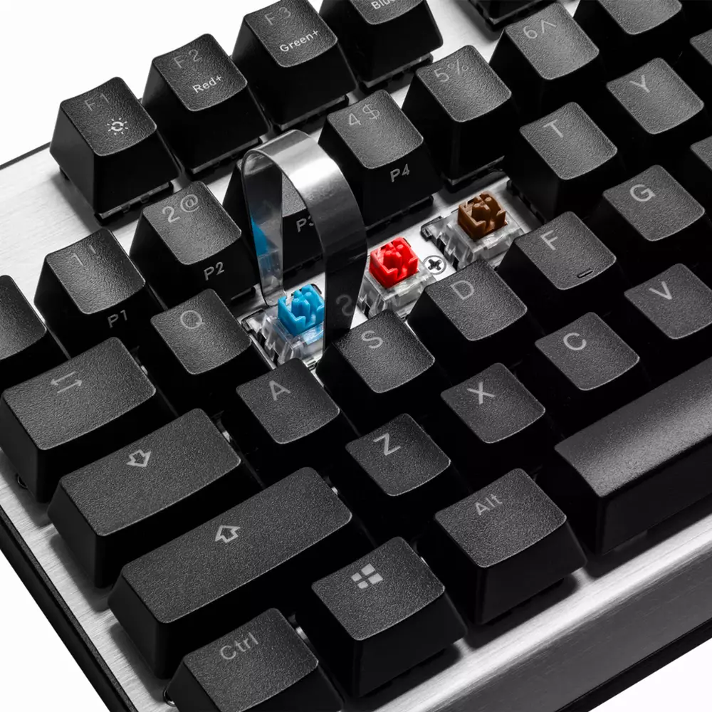 Геймърска Механична Клавиатура Cooler Master CK351, Brown Switches, US Layout, Hot Swappable, RGB