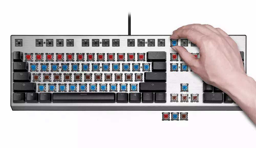 Gaming Μηχανικό Πληκτρολόγιο Cooler Master CK351, Red Switches, US Layout, Hot Swappable, RGB