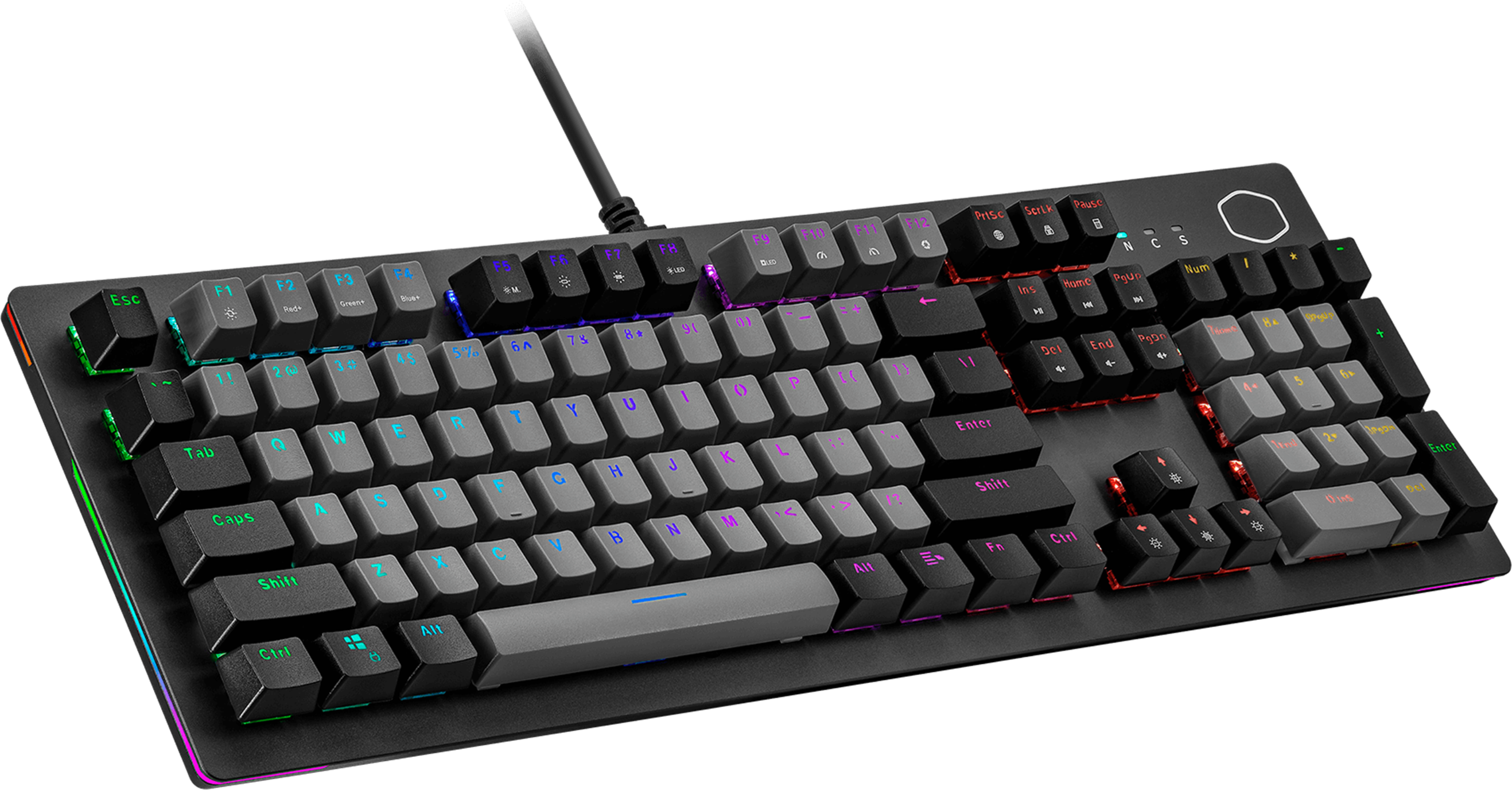 Геймърска Механична Клавиатура Cooler Master CK352, Brown Switches, US Layout, RGB