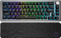 Геймърска Механична Клавиатура Cooler Master CK721, TTC Brown Switches, US Layout, Wireless 65%, RGB, Space Gray
