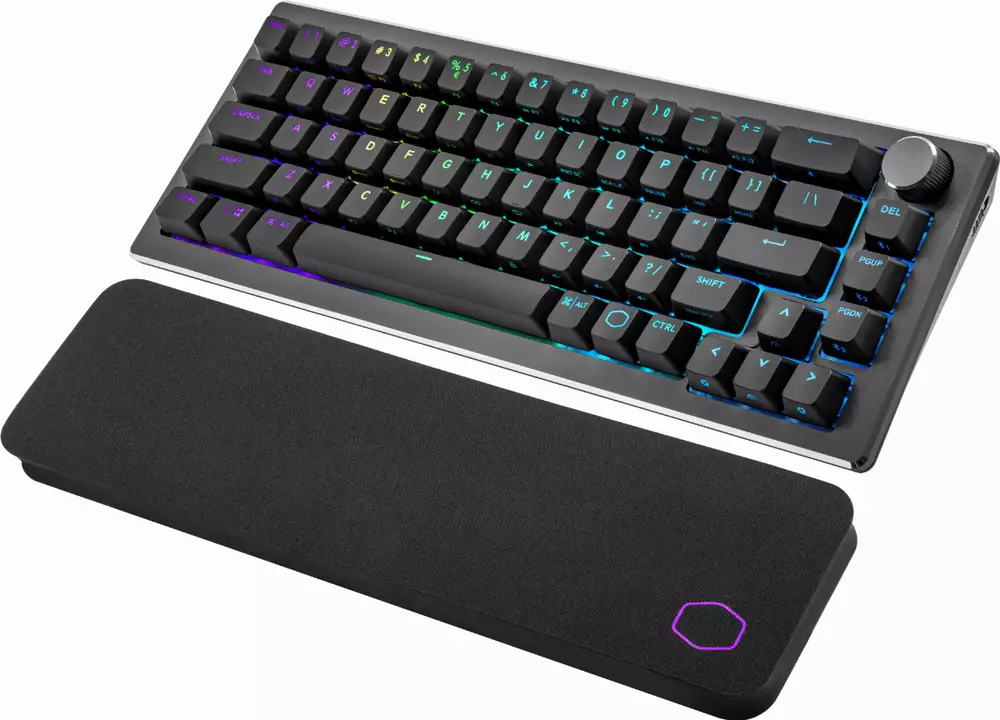 Геймърска Механична Клавиатура Cooler Master CK721, TTC Brown Switches, US Layout, Wireless 65%, RGB, Space Gray