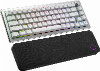 Геймърска Механична Клавиатура Cooler Master CK721, TTC Brown Switches, US Layout, Wireless 65%, RGB, Silver White