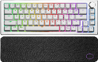 Геймърска Механична Клавиатура Cooler Master CK721, TTC Brown Switches, US Layout, Wireless 65%, RGB, Silver White